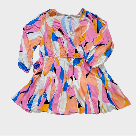 Women's Ava & Viv Balloon Long Sleeve Woven Dress Size 3X NO BELT NWOT - Picture 4 of 6